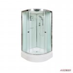 Душевая кабина Deto 90х90 с крышей матовое стекло профиль хром D279S