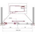 Душевая дверь в нишу BelBagno раздвижная прозрачное стекло профиль хром UNO-195-BF-1-155-C-Cr