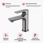 Смеситель для раковины RAGLO латунь графит R03.10.09