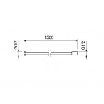 Шланг для душа AQUATEK 150 см нержавейка матовый черный AQ2105MB