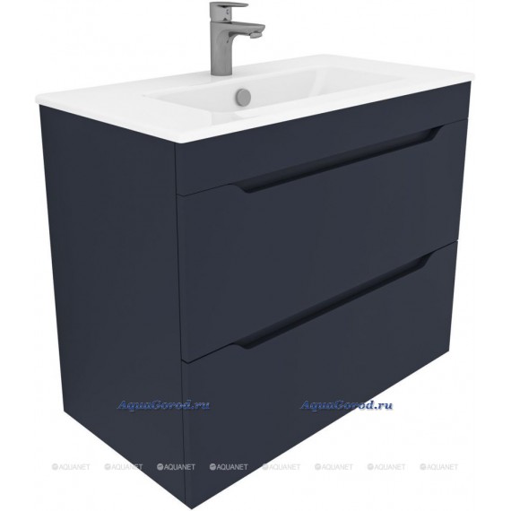 Тумба с раковиной Aquanet Практика 80 см 2 ящика маренго 00330460/00306366 Тумба с раковиной Aquanet Практика 80 см 2 ящика маренго 00330460/00306366