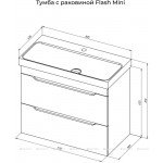 Тумба с раковиной Aquanet Практика 80 см 2 ящика маренго 00330460/00306366 Тумба с раковиной Aquanet Практика 80 см 2 ящика маренго 00330460/00306366
