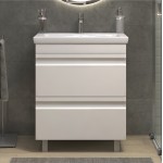 Тумба под раковину Holly 700-0-2 (Como) 70 см напольная белая 040