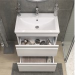 Тумба под раковину Holly 700-0-2 (Como) 70 см напольная белая 040