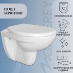 Унитаз подвесной Monterey Eco Plus безободковый с сиденьем 7855N003-7147 Унитаз подвесной Monterey Eco Plus безободковый с сиденьем 7855N003-7147