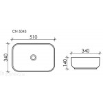 Накладная раковина-чаша Ceramicanova Element 51 глянцевая белая CN5043 Накладная раковина-чаша Ceramicanova Element 51 глянцевая белая CN5043