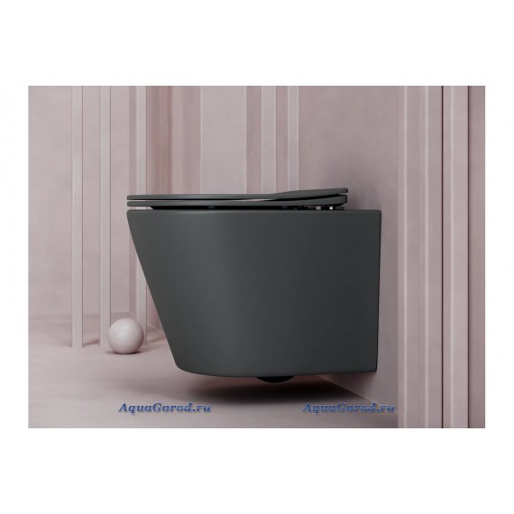 Унитаз подвесной Ceramicanova Balearica безободковый микролифт дюропласт CN6000MDH Унитаз подвесной Ceramicanova Balearica безободковый микролифт дюропласт CN6000MDH