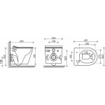 Унитаз подвесной Ceramicanova Balearica безободковый микролифт дюропласт CN6000MDH Унитаз подвесной Ceramicanova Balearica безободковый микролифт дюропласт CN6000MDH