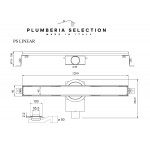 Душевой трап PLUMBERIA SELECTION PSL LINEAR черный матовый PSL120NO