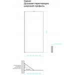 Душевая перегородка Maybahglass 79 см профиль золото стекло бронза MGD-696-3у