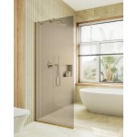 Душевая перегородка Maybahglass 79 см профиль золото стекло бронза MGD-696-3у