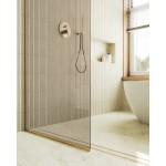 Душевая перегородка Maybahglass 79 см профиль золото стекло бронза MGD-696-3у