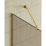 Душевая перегородка Maybahglass 79 см профиль золото стекло бронза MGD-696-3у