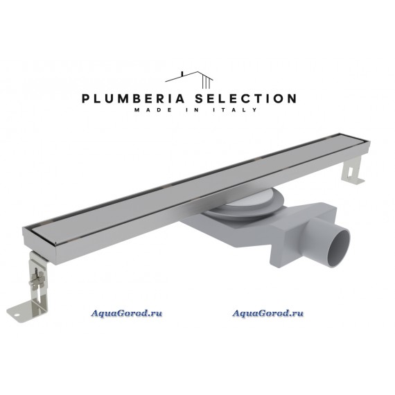 Душевой трап (лоток) Plumberia Selection PSL Linear 90 нержавеющая сталь матовая PSL90MT Душевой трап (лоток) Plumberia Selection PSL Linear 90 нержавеющая сталь матовая PSL90MT