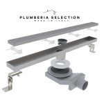 Душевой трап (лоток) Plumberia Selection PSL Linear 90 нержавеющая сталь матовая PSL90MT Душевой трап (лоток) Plumberia Selection PSL Linear 90 нержавеющая сталь матовая PSL90MT