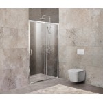Душевая дверь в нишу BelBagno 100х190 раздвижная прозрачное стекло профиль хром UNIQUE-BF-1-100/115-C-Cr