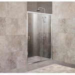 Душевая дверь в нишу BelBagno 100х190 раздвижная прозрачное стекло профиль хром UNIQUE-BF-1-100/115-C-Cr