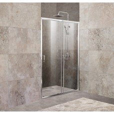 Душевая дверь в нишу BelBagno 100х190 раздвижная прозрачное стекло профиль хром UNIQUE-BF-1-100/115-C-Cr