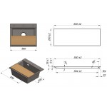 Кухонная мойка GRANULA Estetica 580х500 мм 5804, ЧЁРНЫЙ