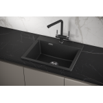 Кухонная мойка GRANULA Estetica 580х500 мм 5804, ЧЁРНЫЙ