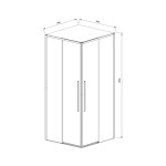 Душевой уголок Vincea Slim-N 90x90 брашированное золото VSS-4SN900CLG