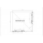 Душевой уголок Vincea Slim-N 90x90 брашированное золото VSS-4SN900CLG