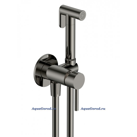 Гигиенический душ AQUAme Siena встраиваемый со смесителем вороненая сталь AQM6217GM 