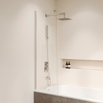 Шторка на ванну RGW 50 прозрачное стекло профиль хром SC-056-8 500