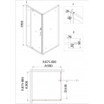 Душевой уголок Niagara Nova NG-63-9A-A90 90x90, квадратный, хром