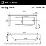 Ванна акриловая WHITECROSS Wave 180х80 см с каркасом 0101.180080.100