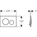 Кнопка смыва Geberit Sigma 20 нержавеющая сталь 115.882.SN.1