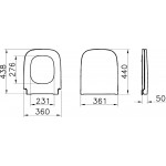 Унитаз подвесной VitrA Berg сидение микролифт 5507B003-6280