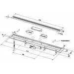Душевой трап Plastbrno DESIGN 4 с решеткой и опорами SZA4650