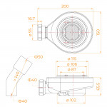 Сифон для душевых поддонов RGW S-16 44241600-01