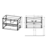 Тумба с раковиной Vincea Mia 75 подвесная бетон VMC-2MA750BT/VCB-3M750W