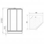 Душевая кабина Parly P911F 90х90х215