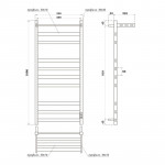 Полотенцесушитель электрический Point Меркурий П9 500x1000, диммер справа, графит PN83850PGR