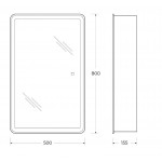 Зеркальный шкаф BelBagno Marino SPC-MAR-500/800-1A-LED-TCH