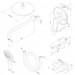 Душевая система AM.PM X-Joy FB85A10020 с внутренней частью, для ванны с душем