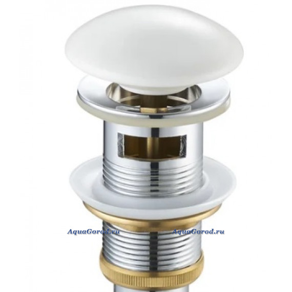 Донный клапан для раковины SantiLine SL-101 с переливом, белый