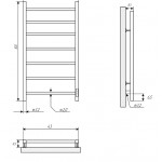 Полотенцесушитель электрический EWRIKA Сафо PN 100x40, хром 4657763847692