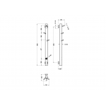 Полотенцесушитель электрический Boheme Uno 724-MG 150x20, матовое золото