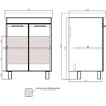Тумба с раковиной DIWO Брянск 60 напольная белый глянец раковина Архангельск 60 см 569748 Тумба с раковиной DIWO Брянск 60 напольная белый глянец раковина Архангельск 60 см 569748