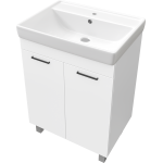 Тумба с раковиной DIWO Брянск 60 напольная белый глянец раковина Архангельск 60 см 569748 Тумба с раковиной DIWO Брянск 60 напольная белый глянец раковина Архангельск 60 см 569748