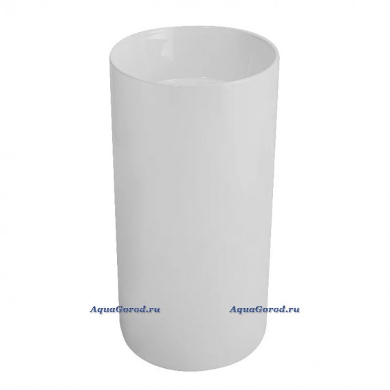 Раковина моноблок напольная SantiLine 45х45х86 круглая белый глянец SL-4014