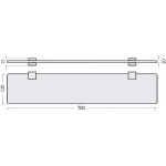 Полка STWORKI Glass Shelf 70 стеклянная с полкодержателями хром 3GW258TTKK000