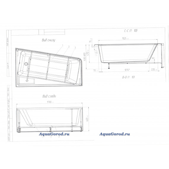 Каркас для ванны Marka One Direct 170x100