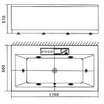 Ванна акриловая Appollo TS-9016 170х90х57