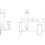 Гигиенический душ Boheme Spectre Gunmetal 457-GM со смесителем, с внутренней частью, сталь