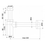 Сифон для раковины Boheme 609-NB без клик-клака NikelBrush никель